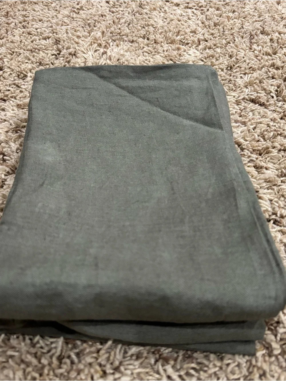 Quince 100% European Linen Standard Shams Set of 2 Dusty Olive